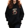 thumbnail image 1 of Chic Hockey Hoodie for Men and Women, Unisex Pullover Hooded Sweatshirt, Comfortable Cotton Poly Blend, Casual Everyday Streetwear, 1 of 5