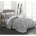thumbnail image 1 of Chic Home 6 Piece Hilton Floral Pinch Pleat Ruffled Designer Embellished Comforter Set, 1 of 10