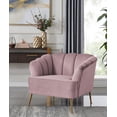 thumbnail image 1 of Chic Home Aisha Velvet Upholstered Vertical Channel Tufted Club Chair, Blush, 1 of 1