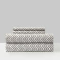 thumbnail image 1 of Chic Home Alanah 4-Piece Striped Two-Toned Chevron Pattern Sheet Set, Queen, Taupe, 1 of 2