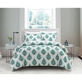thumbnail image 1 of Chic Home Alberta 2-Piece Green Duvet Set, Twin, 1 of 10