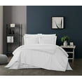thumbnail image 1 of Chic Home Alfy 3-Piece Solid Color Cotton Duvet Cover Set, King, Grey, 1 of 5