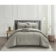 thumbnail image 1 of Chic Home Ansel 9-Piece Jacquard Comforter Set, Queen, Grey, 1 of 7