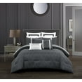 thumbnail image 1 of Chic Home Arlea 8-Piece Geometric Comforter Set, Queen, Grey, 1 of 2