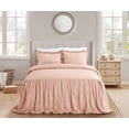 thumbnail image 1 of Chic Home Ashira 7-Piece Solid Color Quilt Set, Queen, Blush, 1 of 2