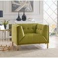 thumbnail image 1 of Chic Home Aster Velvet Upholstered Tufted Single Bench Cushion Club Chair, 1 of 1