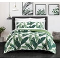 thumbnail image 1 of Chic Home Astra 7 Piece Floral Quilt Set, Twin, Black, 1 of 5