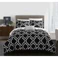 thumbnail image 1 of Chic Home Asya 4-Piece Reversible Geometric Duvet Cover Set, King, Black, 1 of 6