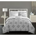 thumbnail image 1 of Chic Home Asya 8-Piece Reversible Geometric Duvet Cover Set, Queen, Grey, 1 of 6