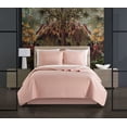 thumbnail image 1 of Chic Home Atasha Box Stitched Design Bed In A Bag Quilt Set - Queen 90x90", Blush, 1 of 6