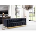 thumbnail image 1 of Chic Home Aviv Velvet Upholstered Channel-Quilted Single Sofa, 1 of 8