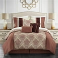 thumbnail image 1 of Chic Home BCS11824-BIB-US Quasi Comforter Set - Queen Size - Brick - 11 Piece, 1 of 1