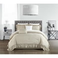 thumbnail image 1 of Chic Home BCS18304-US Washed Crinkle Ruffled Flange Border Design Bedding Keelan King Size Comforter Set, Beige - 5 Piece, 1 of 1