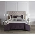 thumbnail image 1 of Chic Home BCS22219-US 6 Piece Imara Comforter Set, Plum - Queen Size, 1 of 1