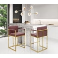 thumbnail image 1 of Chic Home Bertrand PU Leather Upholstered Square Arm Counter Stool, 1 of 4