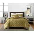 thumbnail image 1 of Chic Home Bradshaw 8-Piece Pinch Pleat Comforter Set, King, Mustard, 1 of 2