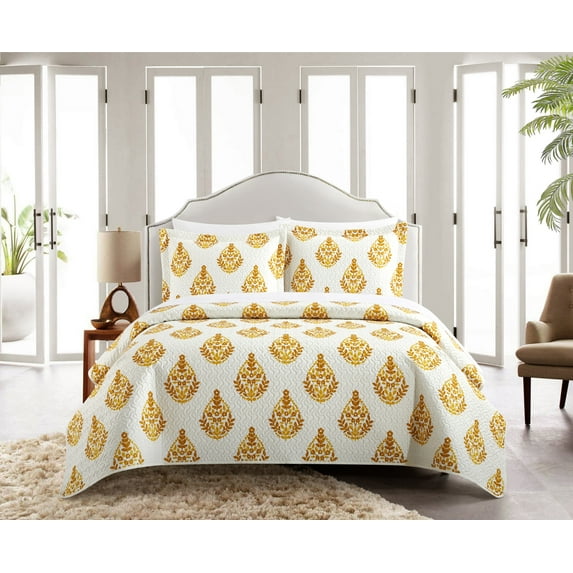 Chic Home Brettnie 5-Piece Yellow Quilt Set, Twin XL