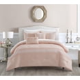 thumbnail image 1 of Chic Home Brice 7 Piece Comforter Set Pleated Embroidered Design Bed In A Bag - Sheet Set Decorative Pillows Sham Included, Twin, Blush, 1 of 2