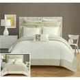 thumbnail image 1 of Chic Home CS0795-US Charlene Modern Two Tone Reversible Hotel Collection, Embellished Borders & Embroidery Decor Pillow Bed in a Bag Comforter Set with Sheets - Beige - Twin - 7 Piece, 1 of 1