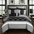 thumbnail image 1 of Chic Home CS2827-US 16 Piece Harry Complete Bedroom Pinch Contemporary Embroidered & Quilted Queen Bed Comforter Set, Grey with Sheet Set, 1 of 1