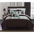 thumbnail image 1 of Chic Home CS3020-US Ethan Embroidered Florals Oversized Overfilled Comforter Set - Brown - Queen - 8 Piece, 1 of 1