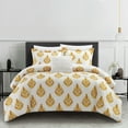 thumbnail image 1 of Chic Home Clarissa 4 Piece Comforter Set Floral Medallion Print Design Bedding - Decorative Pillow Shams Included, Queen, Yellow, 1 of 6