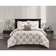 thumbnail image 1 of Chic Home Clarissa 6 Piece Comforter Set Floral Medallion Print Design Bed In A Bag Bedding - Sheets Pillowcase Decorative Pillow Sham Included, Twin, Cream, 1 of 2