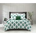thumbnail image 1 of Chic Home Claudia 8-Piece Floral Medallion Bed in a Bag Comforter Set, King, Green, 1 of 2