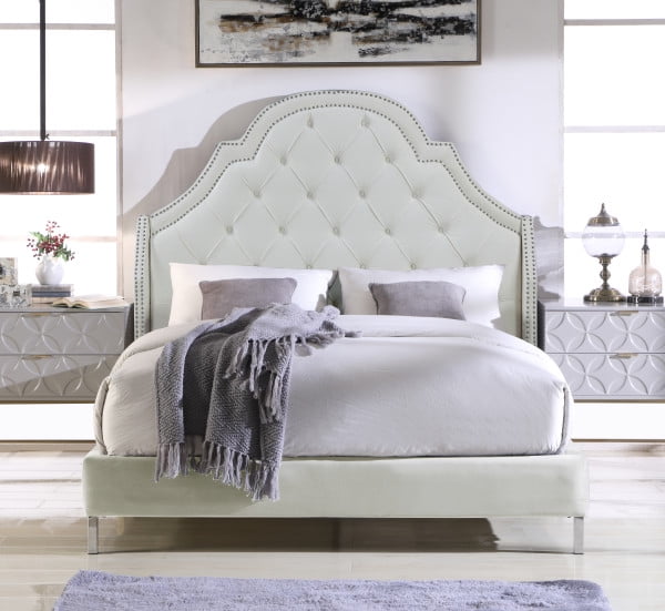 Chic Home Constantine Bed Frame Headboard Velvet Upholstered Chic Home Constantine Bed Frame Headboard Velvet Upholstered