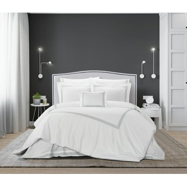 Chic Home Crysta 4-Piece Solid Color Cotton Comforter Set, King, Grey