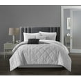 thumbnail image 1 of Chic Home Cuomo 9-Piece Geometric Comforter Set, King, Grey, 1 of 5