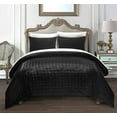 thumbnail image 1 of Chic Home Cynna 7-Piece Abstract Comforter Set, Queen, Black, 1 of 4
