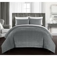 thumbnail image 1 of Chic Home Cynna 7-Piece Abstract Comforter Set, Queen, Grey, 1 of 4