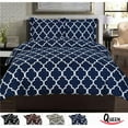 thumbnail image 1 of Chic Home DS0439-US 2 Piece Cyril Geometric Diamond Print Design Reversible Duvet Cover Set, Navy, 1 of 1