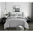 thumbnail image 1 of Chic Home Dacey 9-Piece Geometric Comforter Set, Queen, Grey, 1 of 8