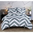 thumbnail image 1 of Chic Home Dallas 3-Piece Reversible Chevron Duvet Cover Set, King, Grey, 1 of 2