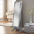 thumbnail image 1 of Chic Home Daze Modern Contemporary Mirror Border Rectangular Jewelry Armoire Cheval Mirror, Full-length Classic Silver, 1 of 2
