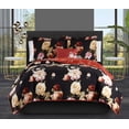 thumbnail image 1 of Chic Home Edwina 6-Piece Reversible Floral Quilt Set, Twin, Black, 1 of 2