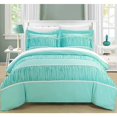 thumbnail image 1 of Chic Home Elizabeth 7-Piece Ruched Duvet Cover Set, King, Aqua, 1 of 3