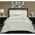 thumbnail image 1 of Chic Home Ellie 4-Piece Solid Color Comforter Set, Twin, Beige, 1 of 2