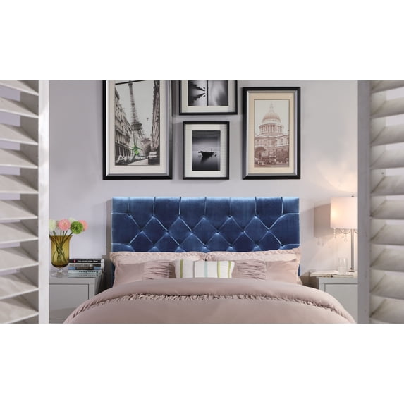 Chic Home Emer Headboard Velvet Upholstered Diamond Button Tufted