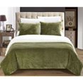 thumbnail image 1 of Chic Home Ernest 3-Piece Novelty Sherpa Micro plush Blanket Set, Queen, Green, 1 of 4