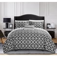 thumbnail image 1 of Chic Home Gabi 3-Piece Reversible Geometric Duvet Cover Set, Twin, Black, 1 of 6