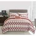 thumbnail image 1 of Chic Home Gabi 8-Piece Reversible Geometric Duvet Cover Set, King, Brick, 1 of 6