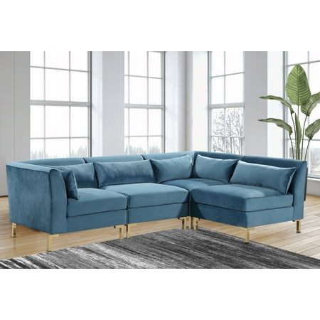 Chic Home Guison Modular Chaise Sectional Sofa with 6 Throw Pillows