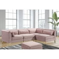 thumbnail image 1 of Chic Home Guison Velvet Upholstered Modular Chaise Sectional Sofa with Ottoman, Blush, 1 of 5