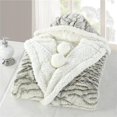 thumbnail image 1 of Chic Home HS3297-US Rae Snuggle Hoodie Animal Print Sherpa Lined Design, Light Grey - 51 x 71 in., 1 of 1