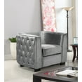Chic Home Ivos Club Chair Velvet Upholstered Button Tufted Design