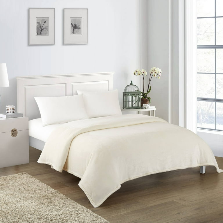 Beige fleece blanket best sale