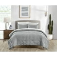 thumbnail image 1 of Chic Home Jesca 7-Piece Washed Garment Technique Geometric Comforter Set, King, Gray, 1 of 2